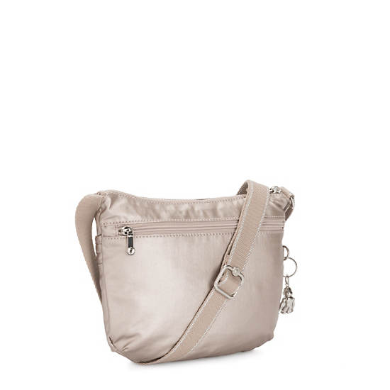 Kipling Arto Small Metallic Crossbody Táska Bézs | HU 1084YX